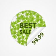 Best sale paper sticker Vector illustration