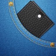 denim pocket and wallet