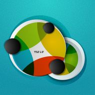 Colorful circles abstract vector design template N2