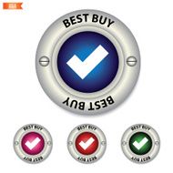 best buy button icon sign colorful
