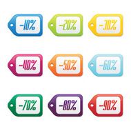 Colorful Sale Tag Labels