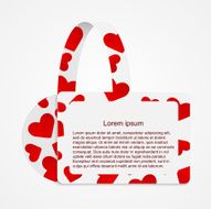Paper stickers with hearts Design elements N6