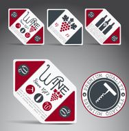 Set of wine labels Vector N2