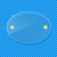Transparent Clear Glass Plate Vector