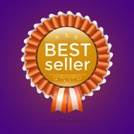 Vector best seller gold sign label template