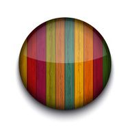 Vector circle colorful wooden app icon