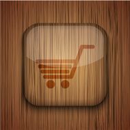 Vector wooden app icon Eps10 N11