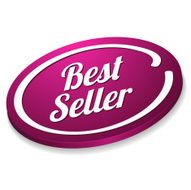 Purple oval best seller button