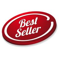 Red oval best seller button