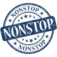 Nonstop grunge blue round stamp
