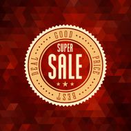 Red 3D vector text of sale discount price offer N60