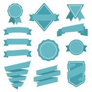Vector Stickers and Badges Flat Style