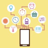 Mobile application concept idea in flat style N2