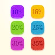 Discount percent sticker sale price tag