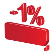 Minus one per cent (red)