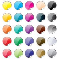 Round stickers set vector