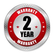 Red two year warranty seal