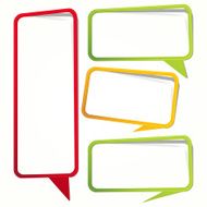 Speech bubble icon set N6