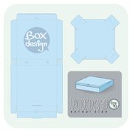 Vector Gift Box paper die cut (actual size) N2
