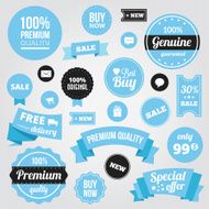 Vector Stylish Labels Badges Stickers and Ribbons N2