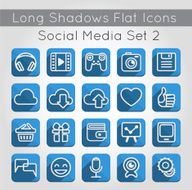 Flat Icons Social Media Set 2