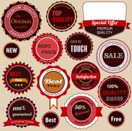 Sale labels badges and stickers