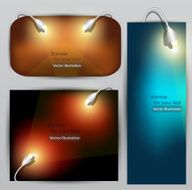 Empty placard for product advertising with lighting N3