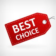 Red leather best choice label