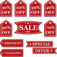 Sale tags and labels set N3