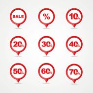mapping pins icons SALE tags N2