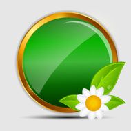 Vector green sign label template