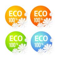 Eco banner of flower