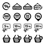 shopping icons set N47