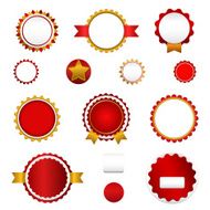 Set of sale badges labels and stickers without text