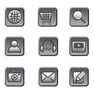 website buttons icon set