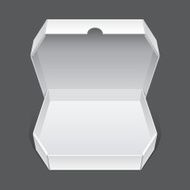 White blank Cardboard Package Box for Pizza