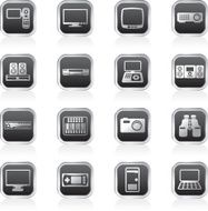 Hi-tech equipment icons
