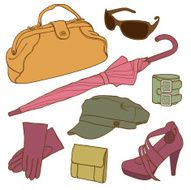 Hand drawn clothes set N2