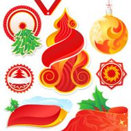 Set of Christmas Labels