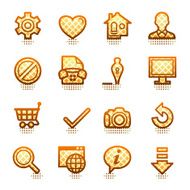 Basic web icons Brown series