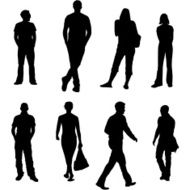 City people silhouettes N2