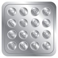 Metallic icons - ecommerce