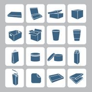 Packaging icons set N3