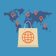 International Sale concept Flat design stylish