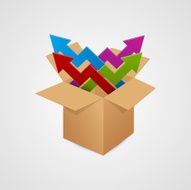 Box with arrow Business concept
