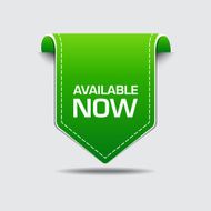 Available Now Label Icon Set N2