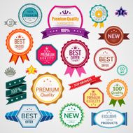 Color sale labels set
