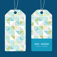 Vector colorful pastel triangle texture vertical stripe frame pattern tags N2
