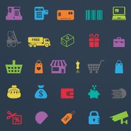 Shopping icons set Vector N8