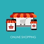 Online Shopping Flat Concept for Mobile Apps N11